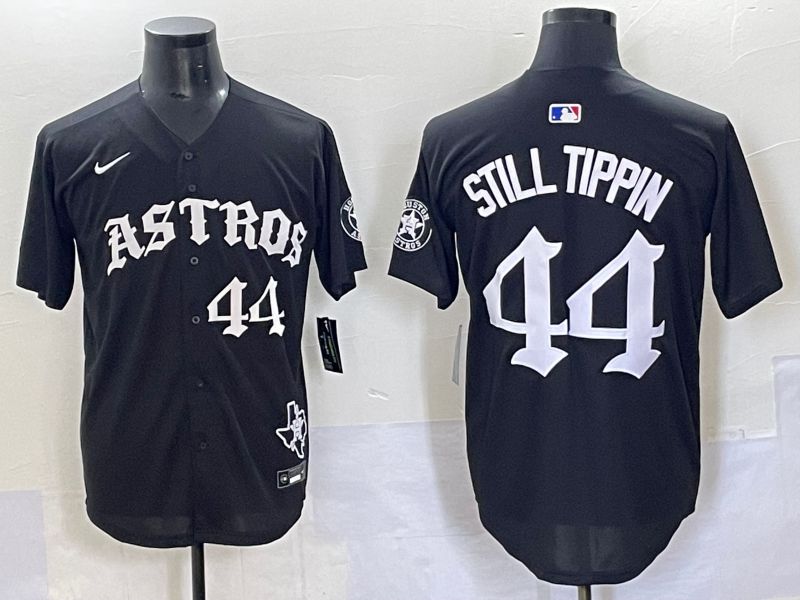Men 2025 Houston Astros #44 Still Tippin Black Seven generations Joint Name Nike MLB Jersey style 8